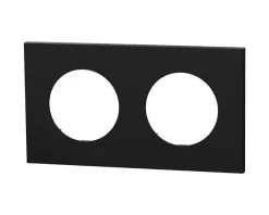 Plaque de finition double Noir onyx Schneider Odace-Schneider Electric Online