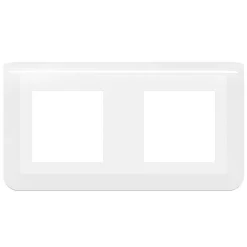 Plaque de finition horizontale compartimentée Mosaic - 2x2 modules - Blanc^Legrand