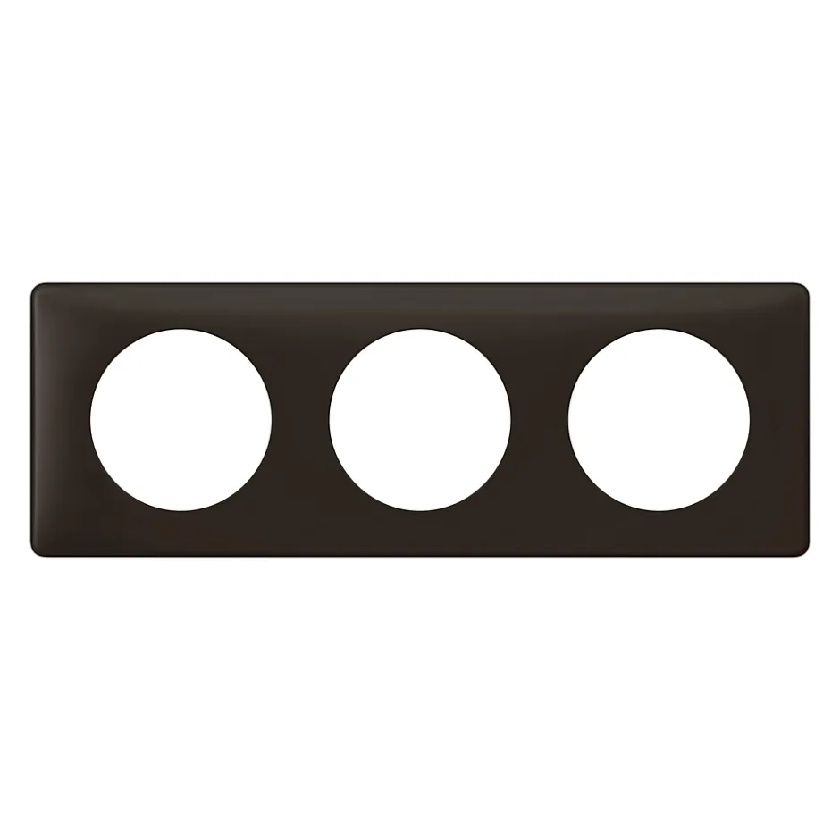 Plaque de finition triple Céliane Poudré Basalte^Legrand New