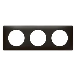 Plaque de finition triple Céliane Métal Carbone^Legrand Discount