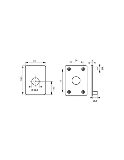 Plaque de renfort pour verrou Transit 2 et Capital, epoxy or --Thirard New