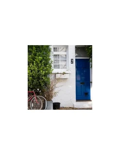 Plaque de signalisation 2, marquage blanc sur fond noir, panneau ABS à visser, 56x120mm -^Thirard