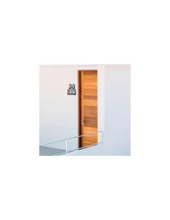 Plaque de signalisation BIS, alliage à visser, hauteur 80mm, noir -^Thirard Clearance