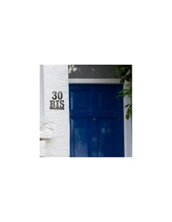 Plaque de signalisation BIS, alliage à visser, hauteur 80mm, noir -^Thirard Clearance