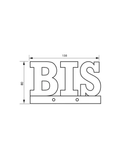 Plaque de signalisation BIS, alliage à visser, hauteur 80mm, noir -^Thirard Clearance