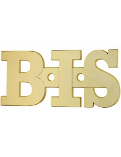 Plaque de signalisation BIS, laiton à visser, 51x34mm, laiton --Thirard Outlet