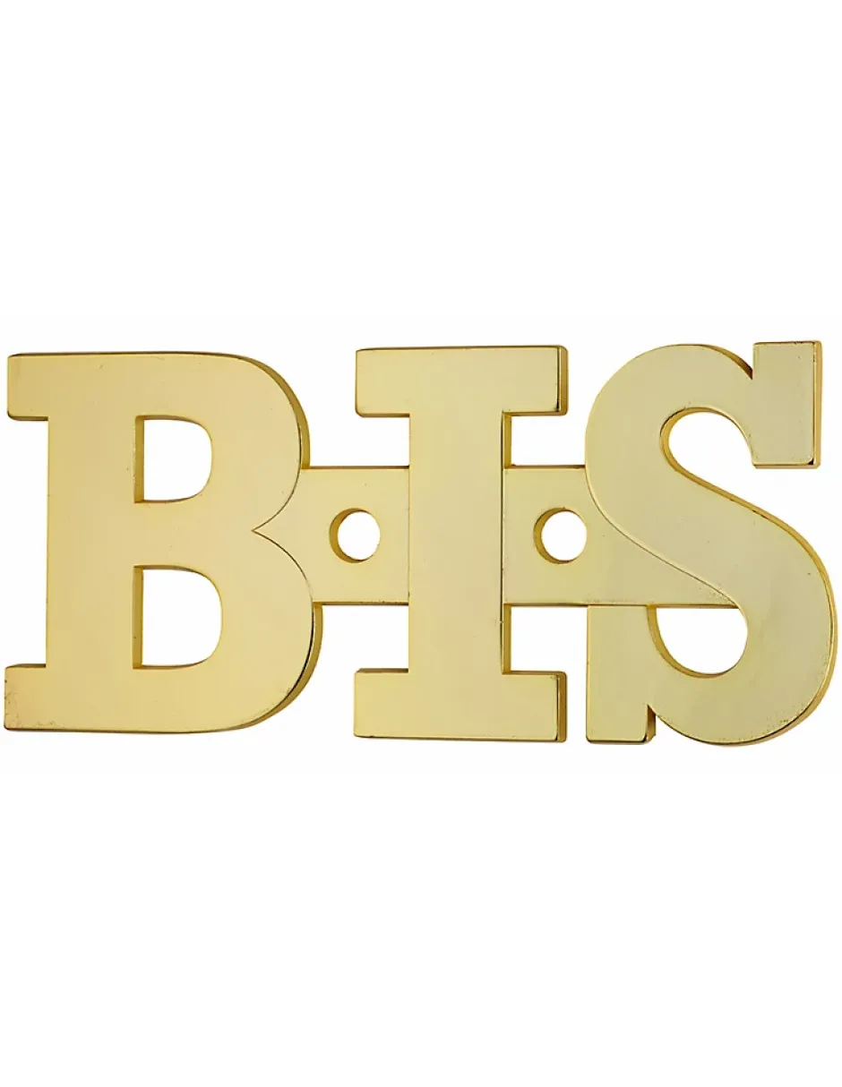 Plaque de signalisation BIS, laiton à visser, 51x34mm, laiton --Thirard Outlet