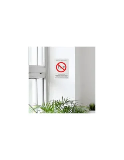 Plaque de signalisation Défense de fumer, polystyrène rigide à visser, 148x120mm -^Thirard Sale