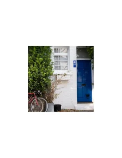 Plaque de signalisation TER, marquage blanc sur fond bleu, panneau PVC adhésif, 65x90mm -^Thirard Discount