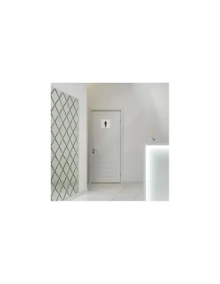 Plaque de signalisation WC Homme , à visser, inox brossé, marquage noir, 100x100mm -^Thirard Discount