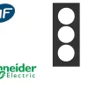 Plaque enjoliveur triple verticale ent. 57 mm anthracite Schneider Odace Styl^Schneider Electric Outlet