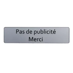 Plaque "Pas de publicité, Merci"^Renz Discount