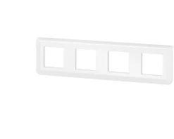 Plaque quadruple horizontale blanche Mosaic composable^Legrand Best
