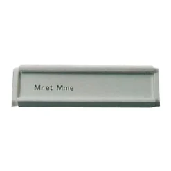 Plaquette d'identité ID1 en PVC blanc L.94 x H.28 x Ép.8 mm-Chapuis Outlet