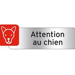 Plaquette indicatrice "Attention au chien"-Chapuis New