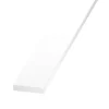 Plat PVC blanc 25 x 5 mm, 2 m Polychlorure de vinyle (PVC)-