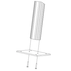 Platine de fixation au sol pour pied elliptique-Renz Discount