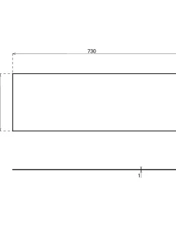 Plinthe de bas de porte, aluminium, 250x730 mm, avec adhésif -^Thirard Clearance