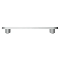 Poignée de meuble arrondi Minzh aluminium effet chromé gris l.121mm x l.25mm x H. 16mm entraxe 96mm^GoodHome Hot