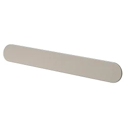Poignée de meuble arrondi Minzh aluminium effet nickel satin gris l.185mm x l.25mm x H. 16mm entraxe 160mm^GoodHome New