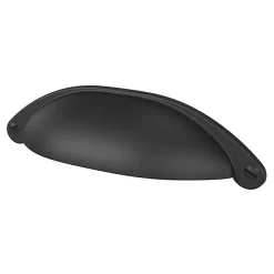 Poignée de meuble demi-ronde Kilhog mat noir l.120mm x l.30mm x H. 25mm entraxe 80mm^GoodHome