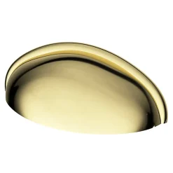 Poignée de meuble demi-ronde Armel effet laiton doré l.79mm x l.28mm x H. 26mm entraxe 64mm^GoodHome Discount