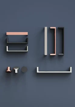 Poignée de meuble Droit Dotz mat noir l.135mm x l.12mm x H. 26mm entraxe 128mm-GoodHome