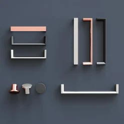 Poignée de meuble Droit Dotz effet nickel satin gris l.169mm x l.12mm x H. 27mm entraxe 160mm-GoodHome Discount