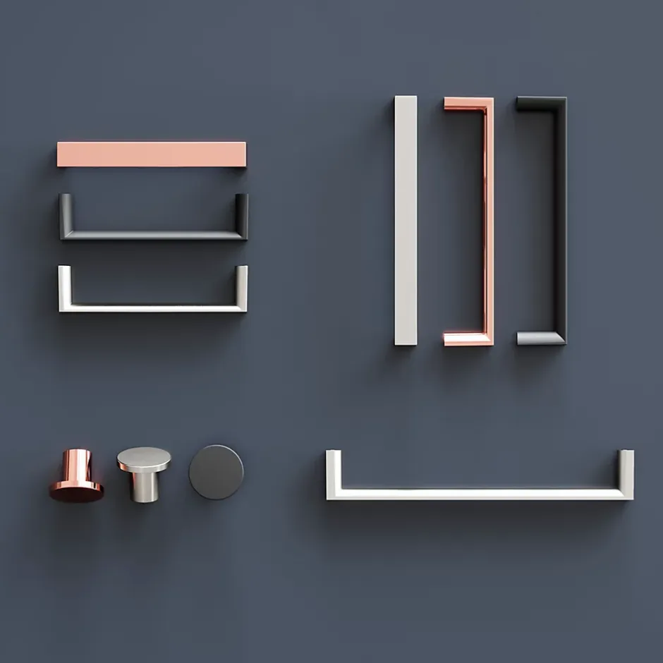 Poignée de meuble Droit Dotz effet nickel satin gris l.169mm x l.12mm x H. 27mm entraxe 160mm-GoodHome Discount