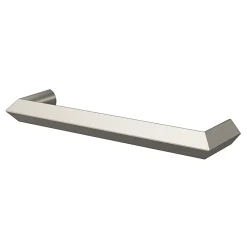 Poignée de meuble Droit Keri effet nickel satin gris l.106mm x l.11mm x H. 27mm entraxe 96mm-GoodHome Discount
