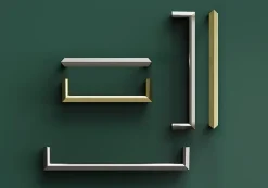 Poignée de meuble Droit Keri effet nickel satin gris l.106mm x l.11mm x H. 27mm entraxe 96mm-GoodHome Discount