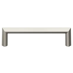 Poignée de meuble Droit Keri effet nickel satin gris l.106mm x l.11mm x H. 27mm entraxe 96mm-GoodHome Discount