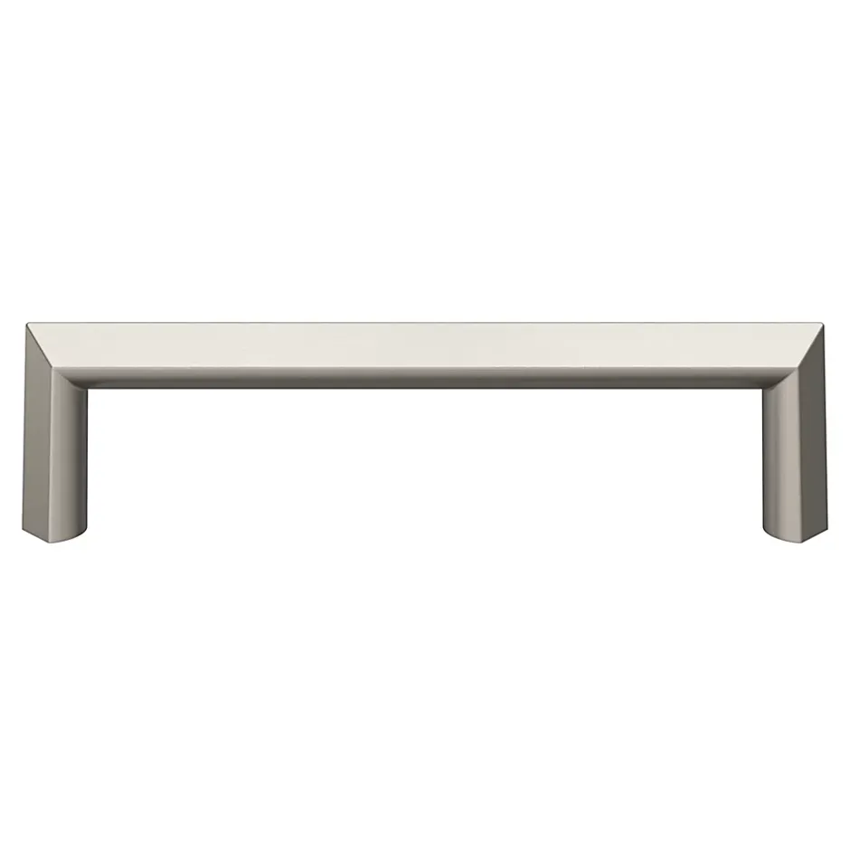 Poignée de meuble Droit Keri effet nickel satin gris l.106mm x l.11mm x H. 27mm entraxe 96mm-GoodHome Discount