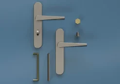 Poignée de meuble Droit Keri effet laiton satin doré l.138mm x l.11mm x H. 27mm entraxe 128mm^GoodHome