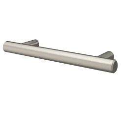 Poignée de meuble en T Dizel acier effet nickel satin gris l.136mm x l.12mm x H. 35mm entraxe 96mm-GoodHome Clearance