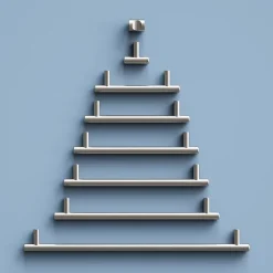 Poignée de meuble en T Dizel acier effet nickel satin gris l.200mm x l.12mm x H. 35mm entraxe 160mm-GoodHome Discount