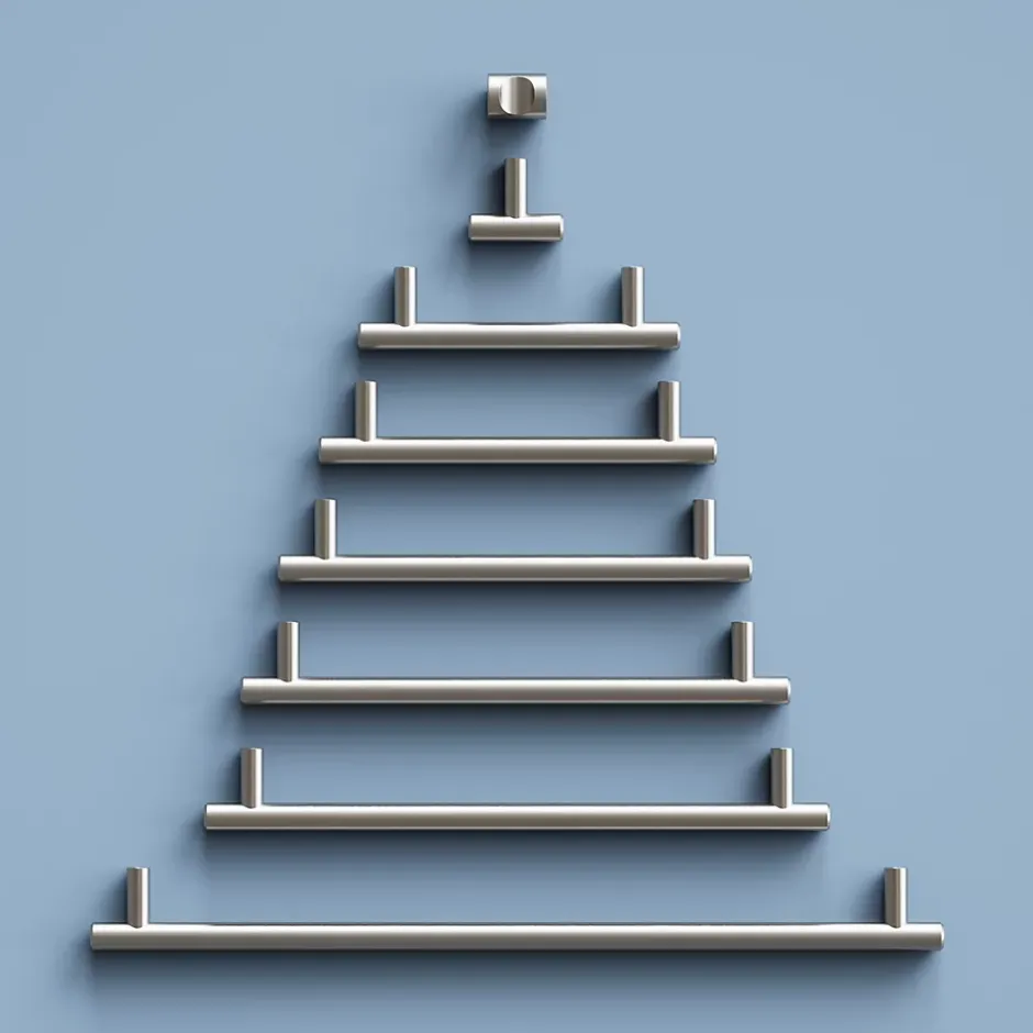 Poignée de meuble en T Dizel acier effet nickel satin gris l.200mm x l.12mm x H. 35mm entraxe 160mm-GoodHome Discount