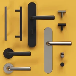 Poignée de meuble en T Dizel acier effet nickel satin gris l.168mm x l.12mm x H. 35mm entraxe 128mm^GoodHome Sale