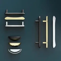 Poignée de meuble en T Armel aluminium effet chromé gris l.120mm x l.17mm x H. 30mm entraxe 96mm^GoodHome