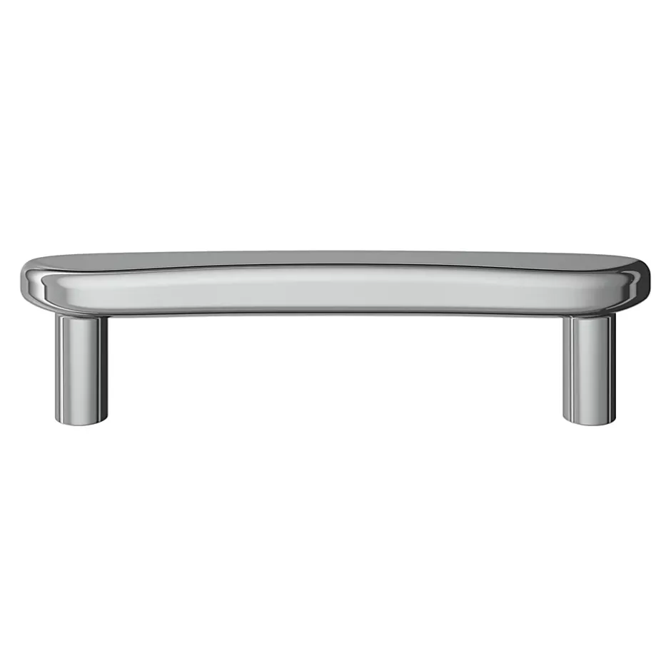 Poignée de meuble en T Armel aluminium effet chromé gris l.120mm x l.17mm x H. 30mm entraxe 96mm^GoodHome