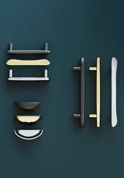 Poignée de meuble en T Armel aluminium effet chromé gris l.120mm x l.17mm x H. 30mm entraxe 96mm^GoodHome