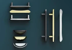 Poignée de meuble en T Armel aluminium effet chromé gris l.120mm x l.17mm x H. 30mm entraxe 96mm^GoodHome