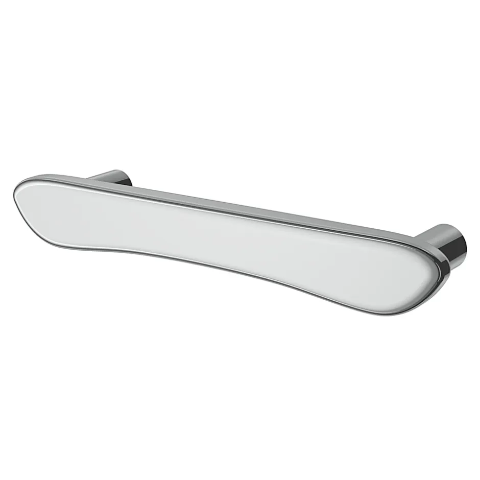 Poignée de meuble en T Armel aluminium effet chromé gris l.120mm x l.17mm x H. 30mm entraxe 96mm^GoodHome
