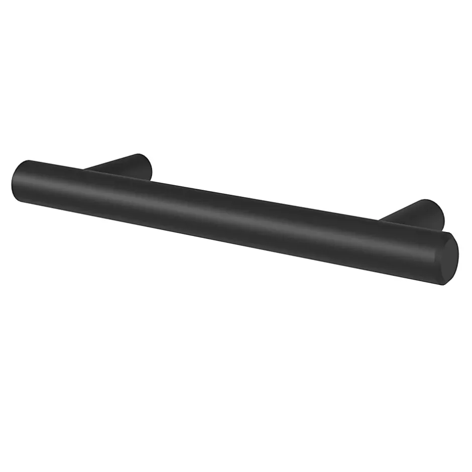Poignée de meuble en T Dizel acier mat noir l.136mm x l.12mm x H. 35mm entraxe 96mm-GoodHome Best