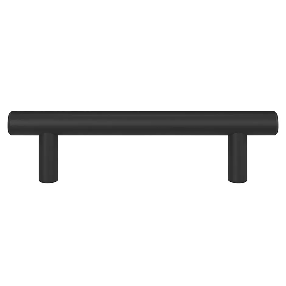 Poignée de meuble en T Dizel acier mat noir l.136mm x l.12mm x H. 35mm entraxe 96mm-GoodHome Best