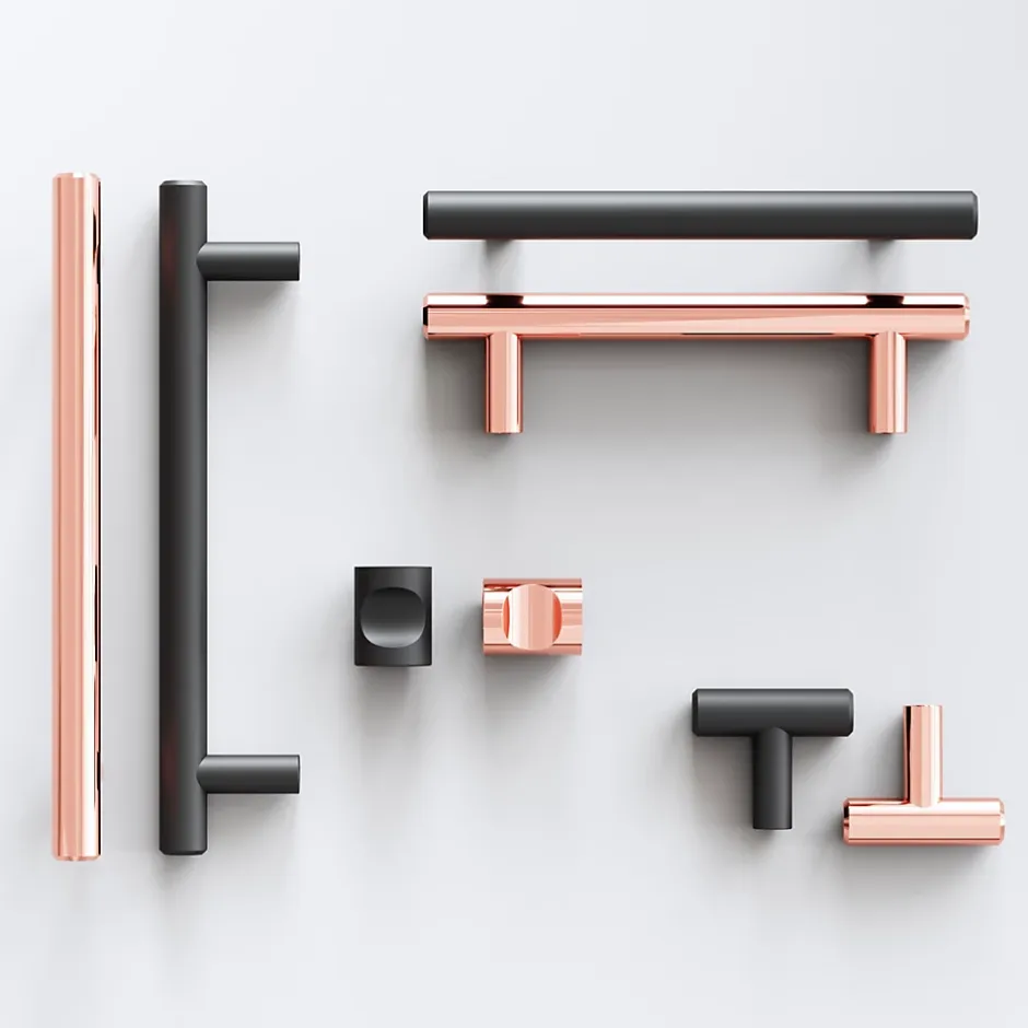 Poignée de meuble en T Dizel acier mat noir l.136mm x l.12mm x H. 35mm entraxe 96mm-GoodHome Best