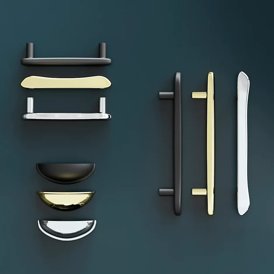 Poignée de meuble en T Armel aluminium mat noir l.190mm x l.17mm x H. 30mm entraxe 128mm-GoodHome Outlet