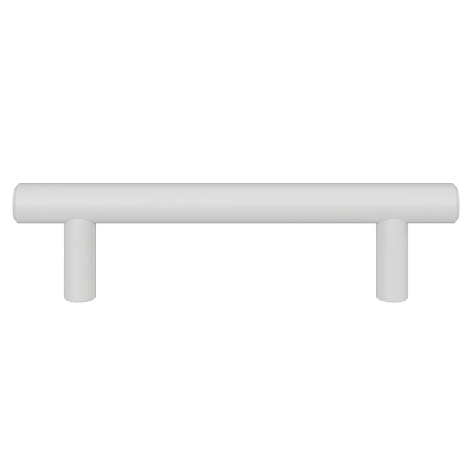 Poignée de meuble en T Dizel acier mat blanc l.136mm x l.12mm x H. 35mm entraxe 96mm-GoodHome Sale