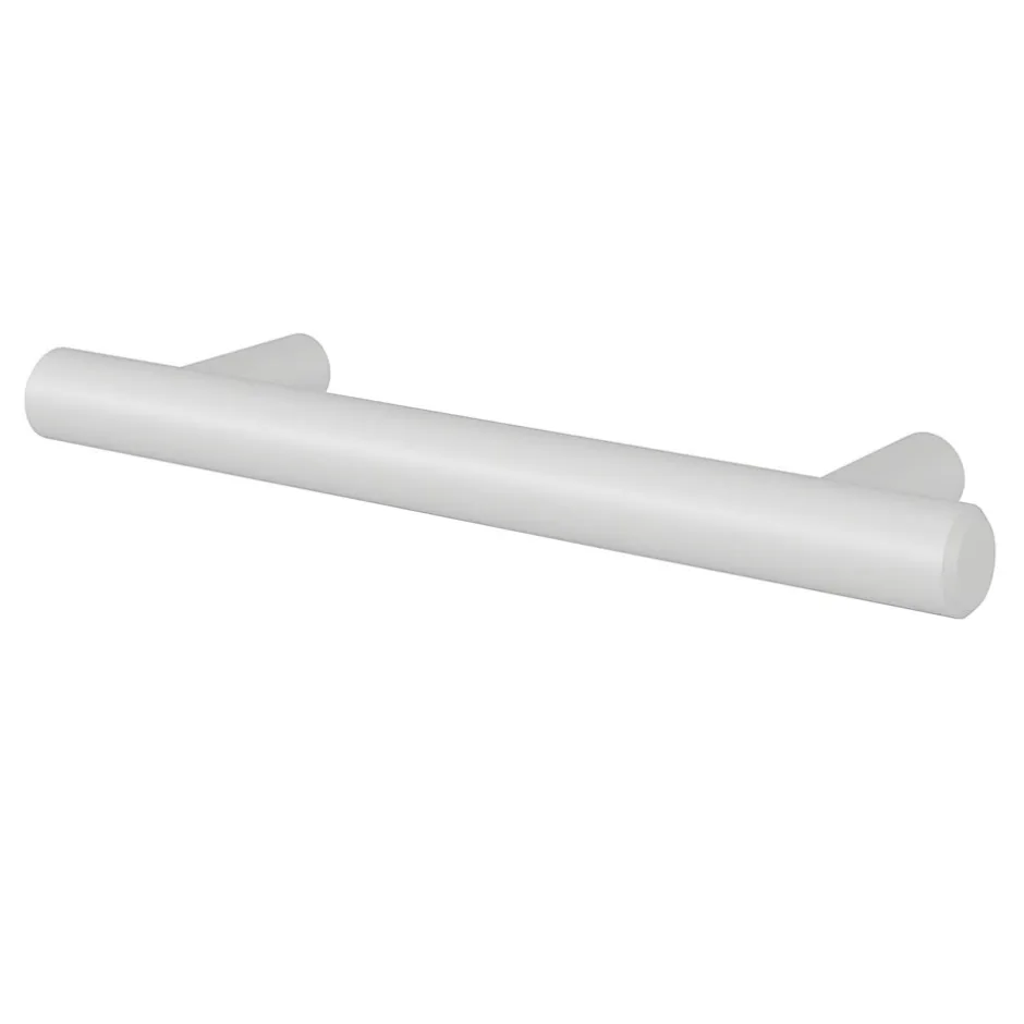 Poignée de meuble en T Dizel acier mat blanc l.136mm x l.12mm x H. 35mm entraxe 96mm-GoodHome Sale