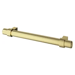Poignée de meuble en T Kerver acier et Zamac effet laiton doré l.168mm x l.18mm x H. 34mm entraxe 128mm^GoodHome Hot